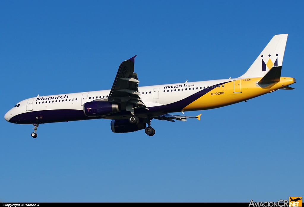 G-OZBP - Airbus A321-231 - Monarch Airlines