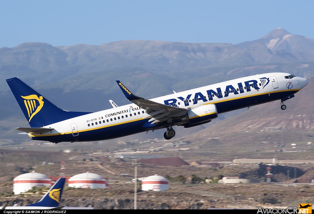 EI-DYR - Boeing 737-8AS - Ryanair