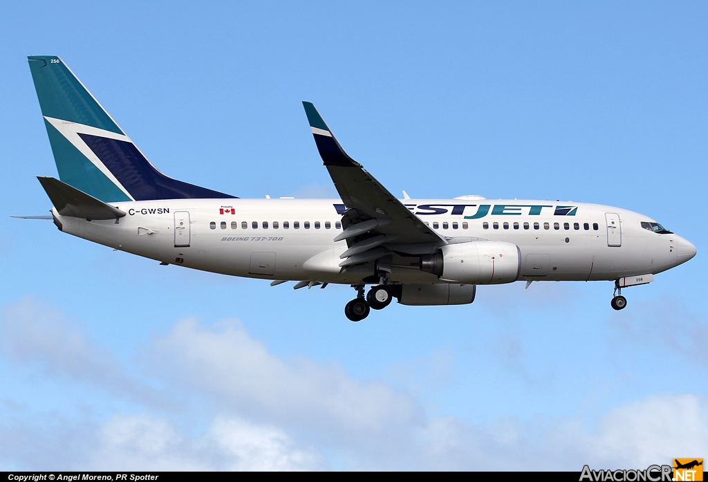 C-GWSN - Boeing 737-7CT - Westjet