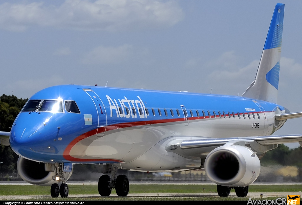 LV-CMB - Embraer 190-100IGW - Austral Líneas Aéreas