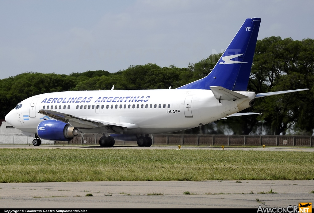 LV-AYE - Boeing 737-5H6 - Aerolineas Argentinas