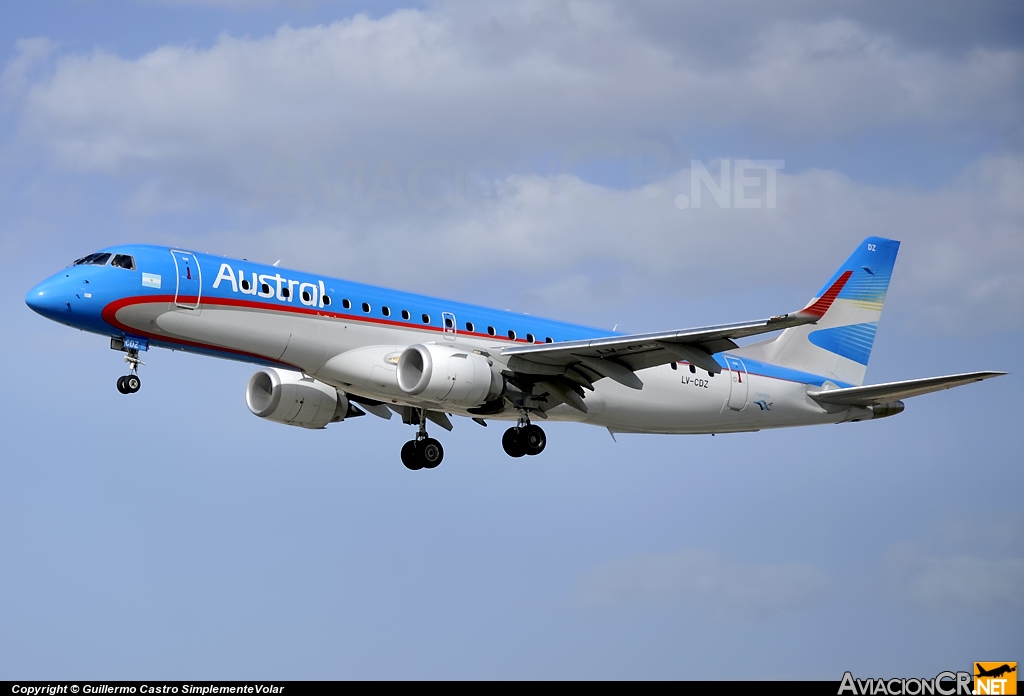 LV-CDZ - Embraer 190-100IGW - Austral Líneas Aéreas