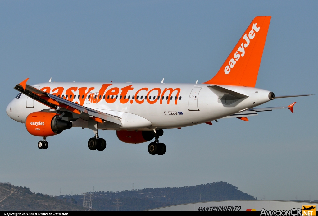 G-EZEG - Airbus A319-111 - EasyJet Airline