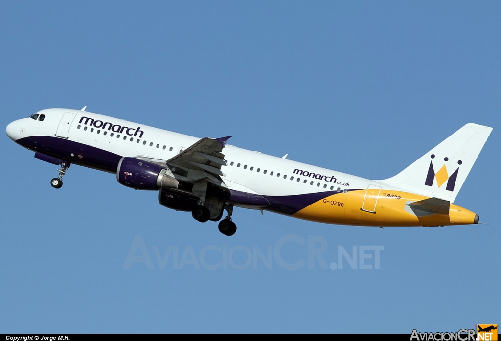 G-OZBB - Airbus A320-212 - Monarch Airlines