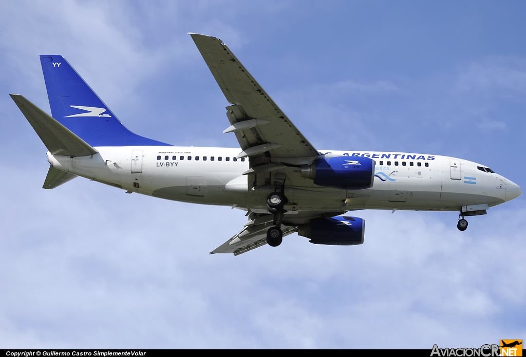 LV-BYY - Boeing 737-7BD - Aerolineas Argentinas