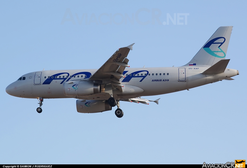 S5-AAP - Airbus A319-132 - Adria Airways