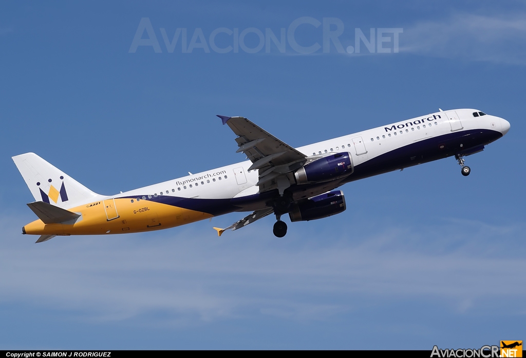 G-OZBL - Airbus 321-231 - Monarch Airlines