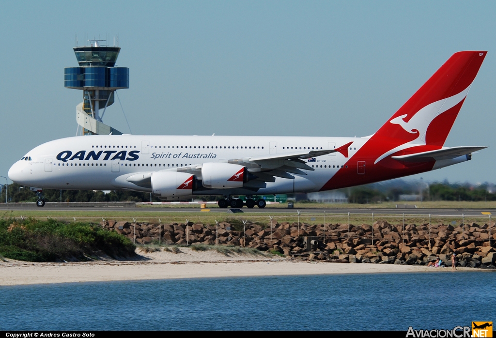 VH-OQF - Airbus A380-842 - Qantas