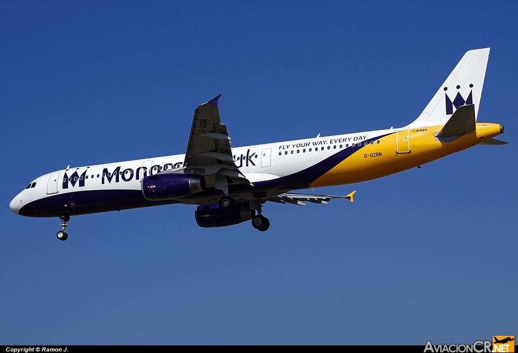 G-OZBN - Airbus A321-231 - Monarch Airlines