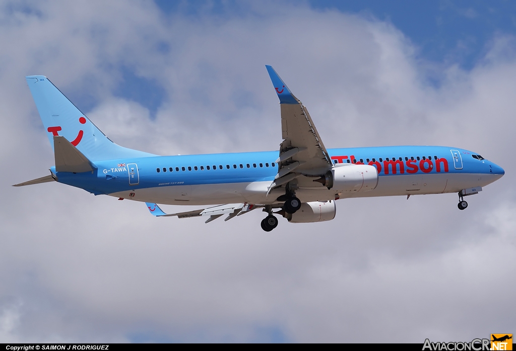G-TAWA - Boeing 737-8K5 - Thomson Airways