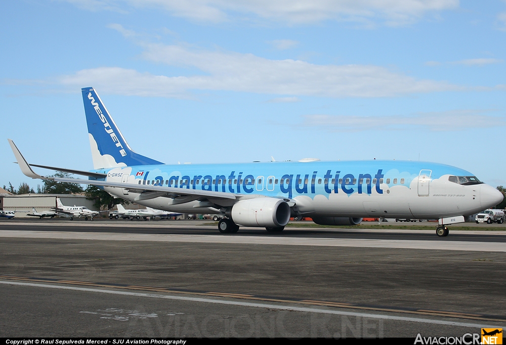 C-GWSZ - Boeing 737-8CT - WestJet Airlines