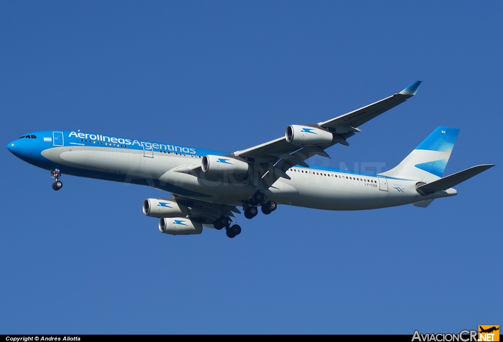 LV-CSX - Airbus A340-313X - Aerolineas Argentinas