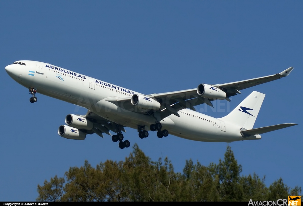 LV-CEK - Airbus A340-312 - Aerolineas Argentinas