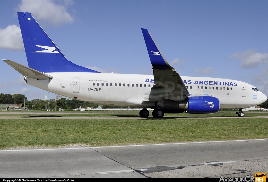 LV-CBF - Boeing 737-76N - Aerolineas Argentinas
