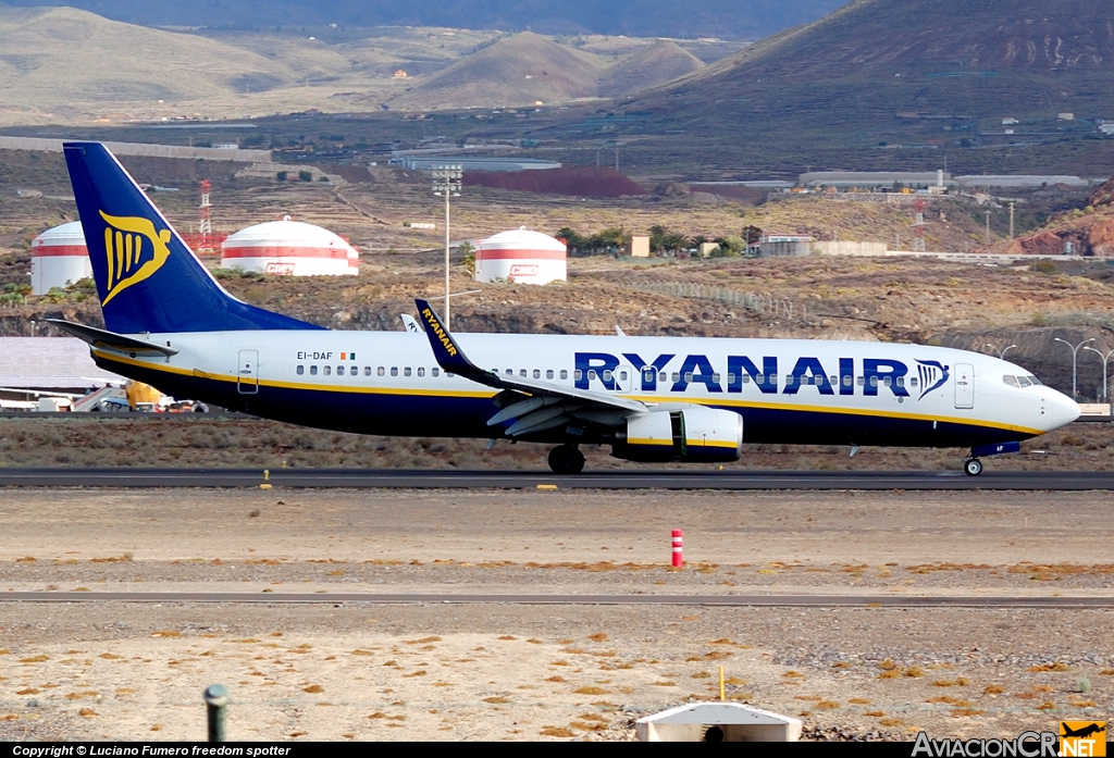 EI-DAF - Boeing 737-8AS - Ryanair