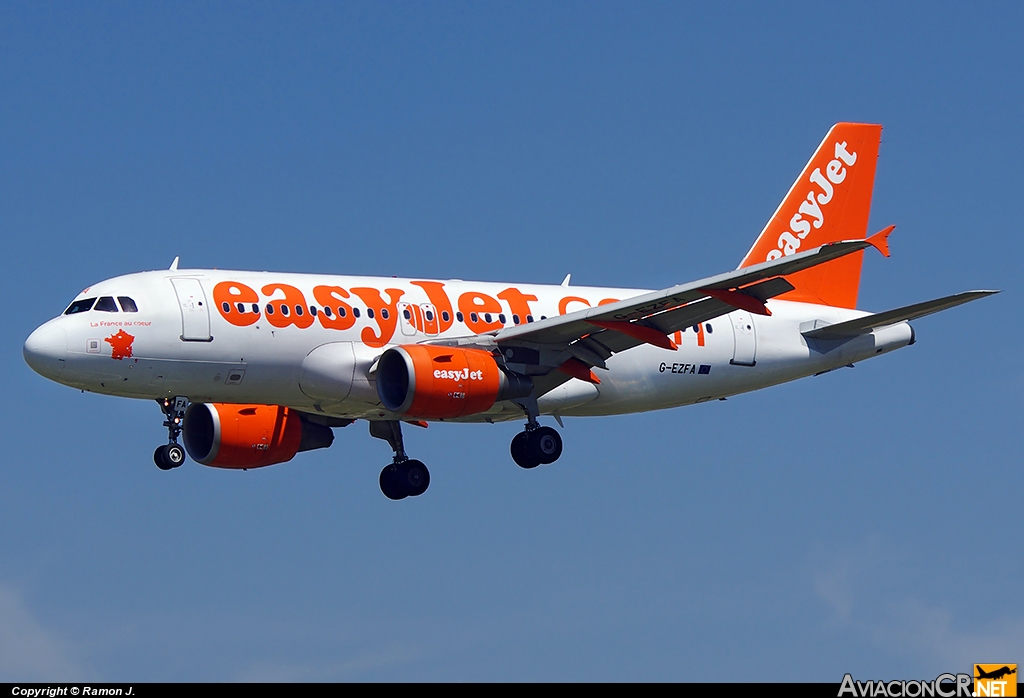 G-EZFA - Airbus A319-111 - EasyJet Airline