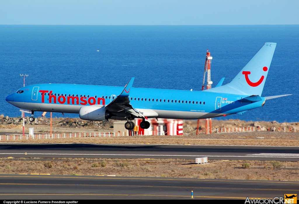 G-FDZY - Boeing 737-8K5 - Thomson Airways