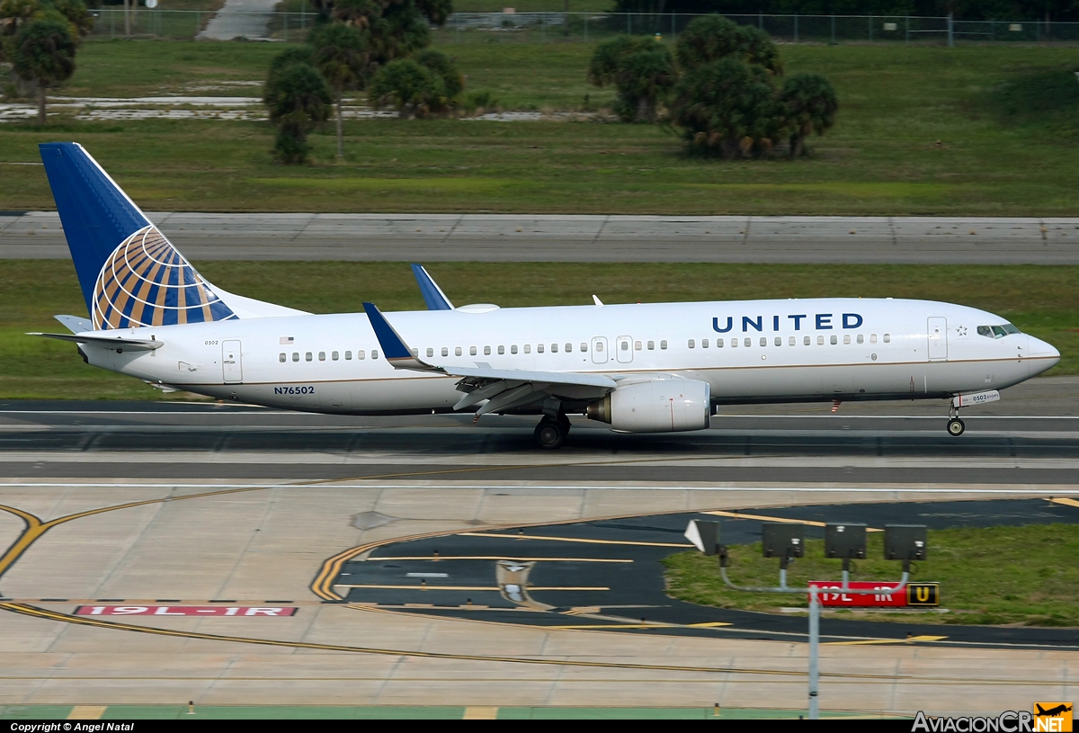 N76502 - Boeing 737-824 - Continental Airlines