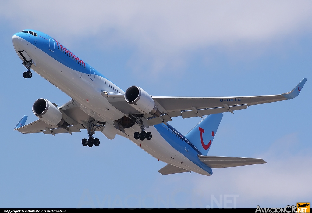 G-OBYG - Boeing 767-304/ER - Thomson Airways