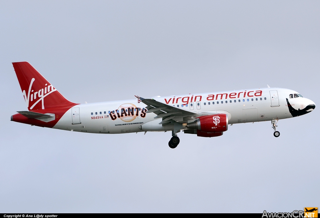 N849VA - Airbus A320-214 - Virgin America