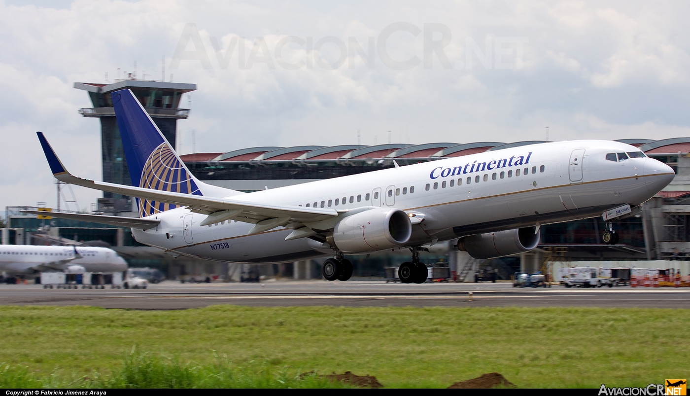 N77518 - Boeing 737-824 - Continental Airlines
