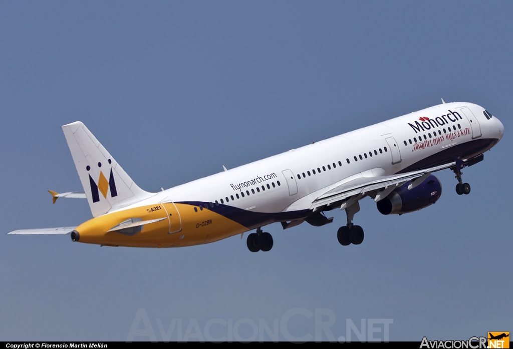 G-OZBN - Airbus A321-231 - Monarch Airlines