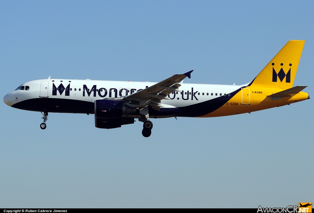 G-OZBK - Airbus A320-214 - Monarch Airlines