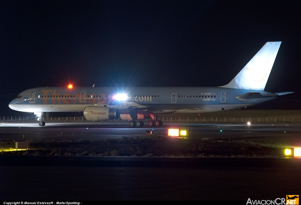 G-BYAW - Boeing 757-204 - Thomsonfly (Britannia Airways)