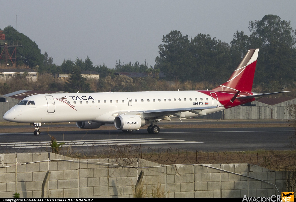 N986TA - Embraer 190-100IGW - TACA