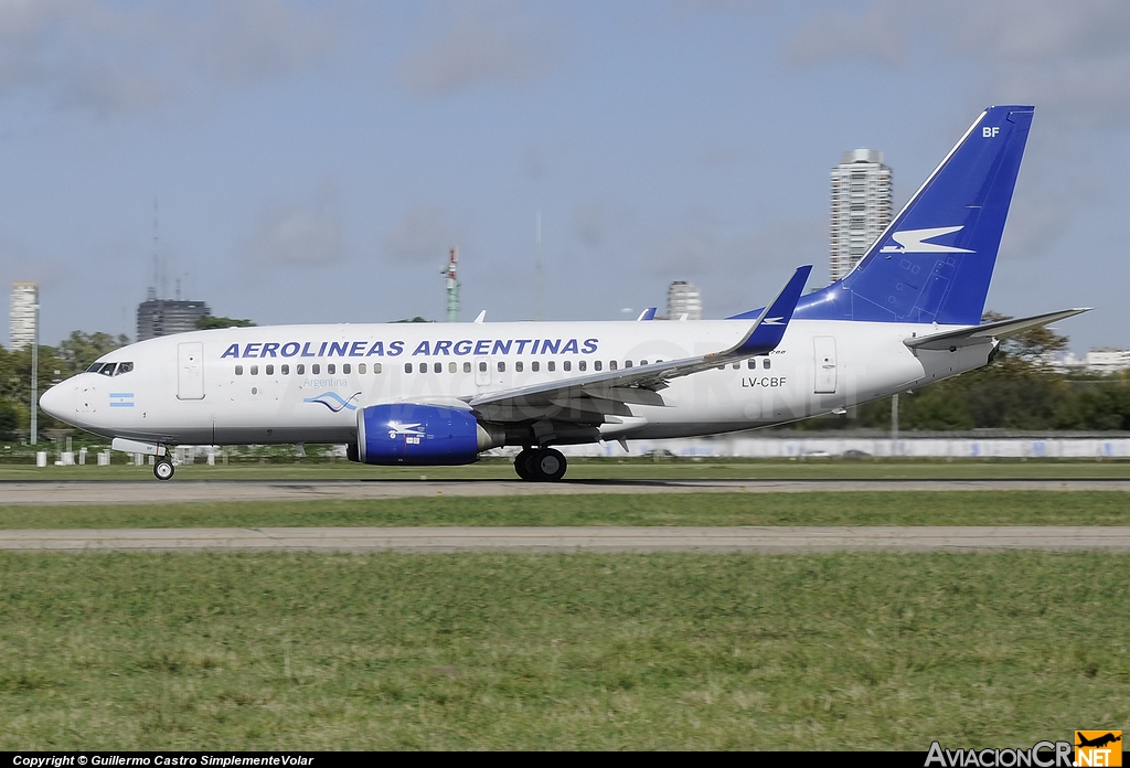 LV-CBF - Boeing 737-76N - Aerolineas Argentinas