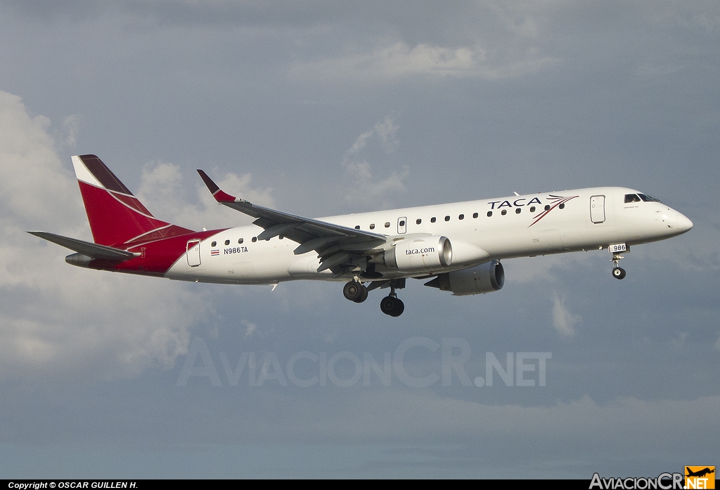 N986TA - Embraer 190-100IGW - TACA