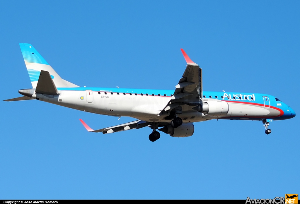 LV-CIE - Embraer 190-100IGW - Austral Líneas Aéreas