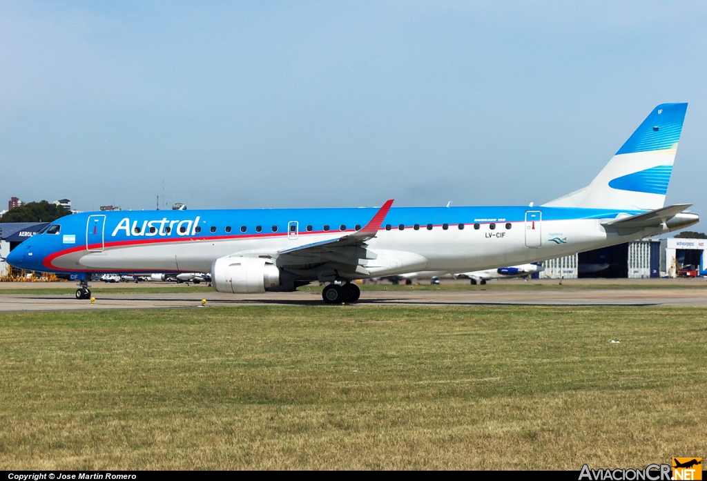 LV-CIF - Embraer 190-100IGW - Austral Líneas Aéreas