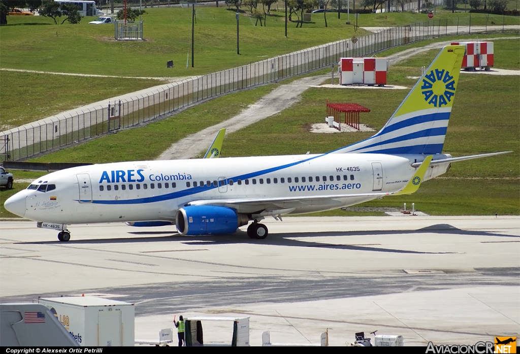HK-4635 - Boeing 737-73V - Aires Colombia