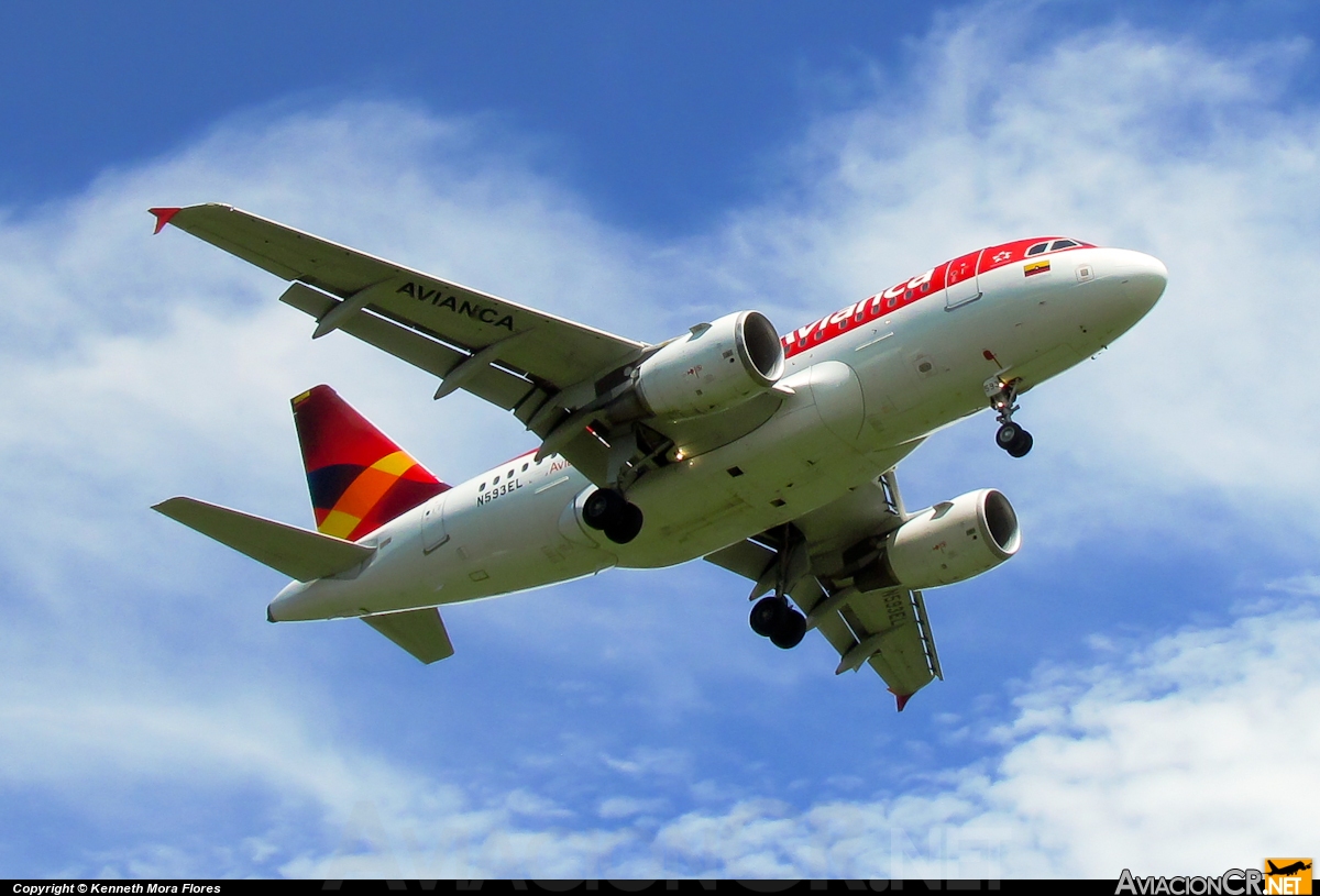 N593EL - Airbus A318-111 - Avianca