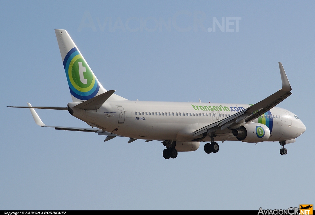 PH-HSA - Boeing 737-8K2 - Transavia Airlines