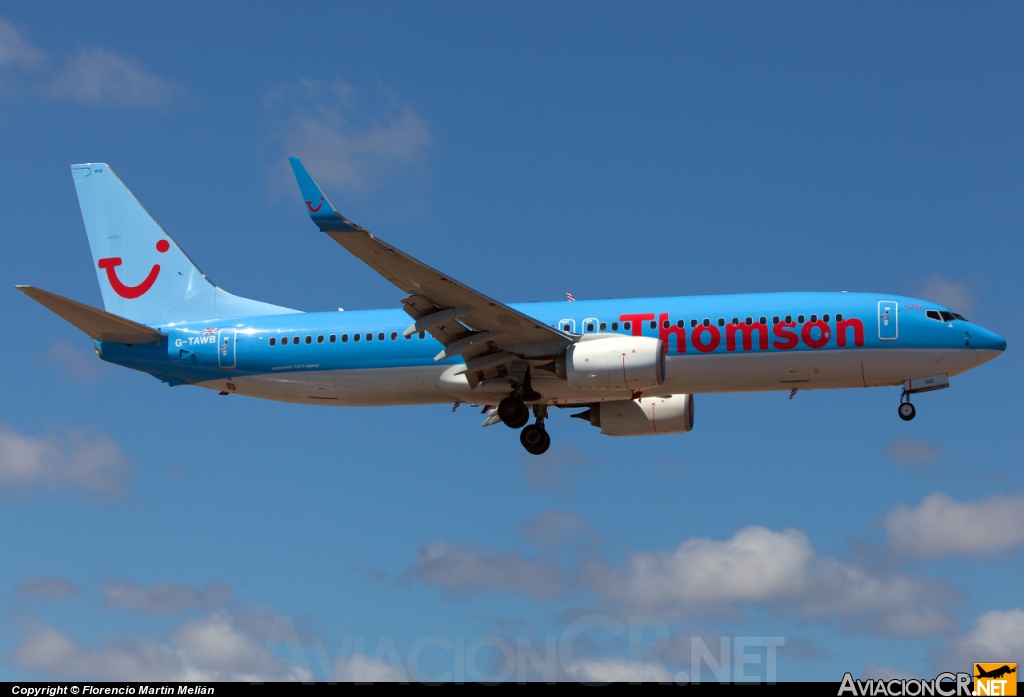 G-TAWB - Boeing 737-8K5 - Thomson Airways