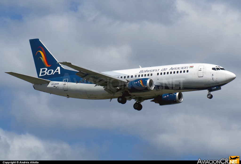 CP-2550 - Boeing 737-33A - Boliviana de Aviación (BoA)