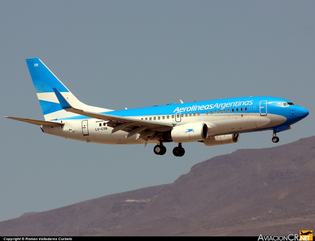 LV-CXN - Boeing 737-7Q8 - Aerolineas Argentinas