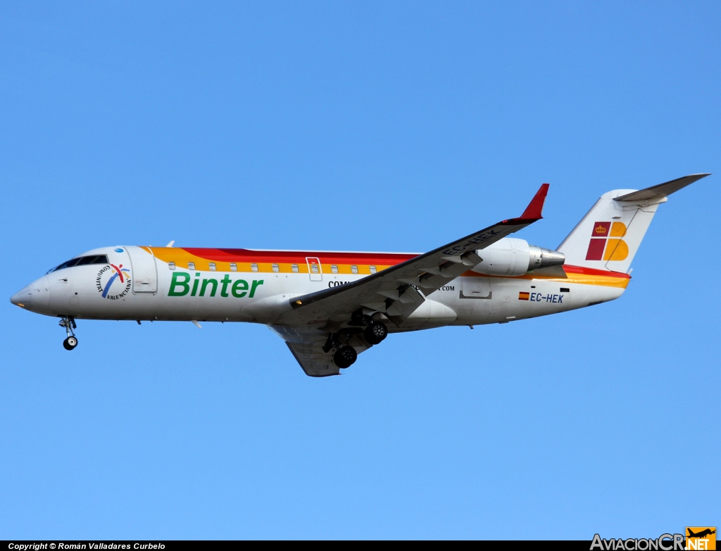 EC-HEK - Bombardier CRJ-200ER - Iberia Regional (Air Nostrum)