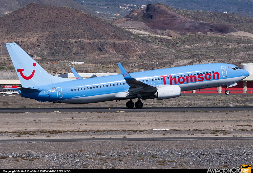 G-TAWD - Boeing 737-8K5 - Thomson Airways