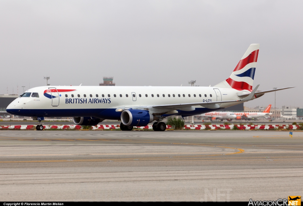 G-LCYL - Embraer ERJ- 190SR ( ERJ -190- 100 SR ) - BA CityFlyer