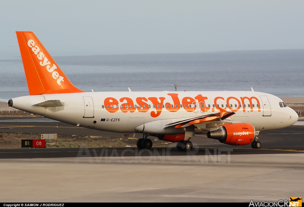 G-EZFK - Airbus A319-111 - EasyJet Airline