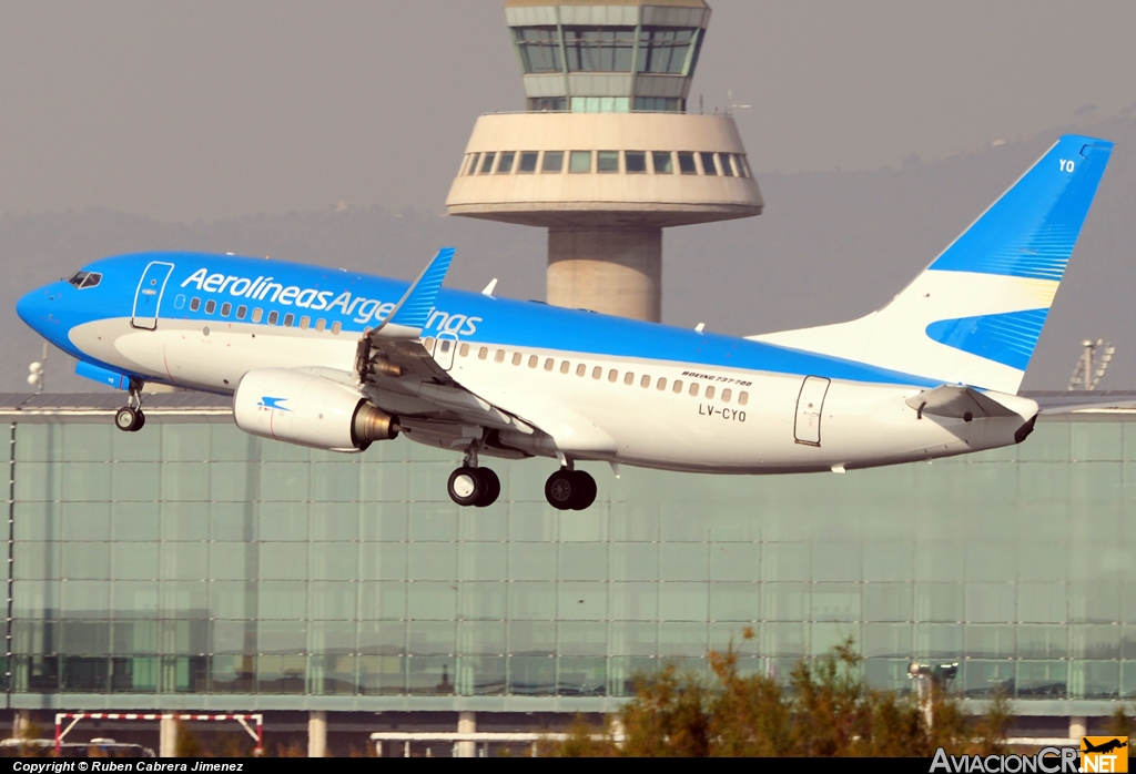 LV-CYO - Boeing 737-7Q8 - Aerolineas Argentinas