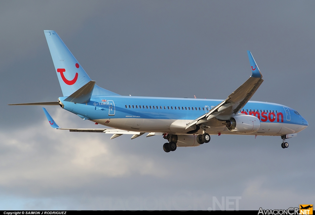 G-TAWJ - Boeing 737-8K5 - Thomson Airways