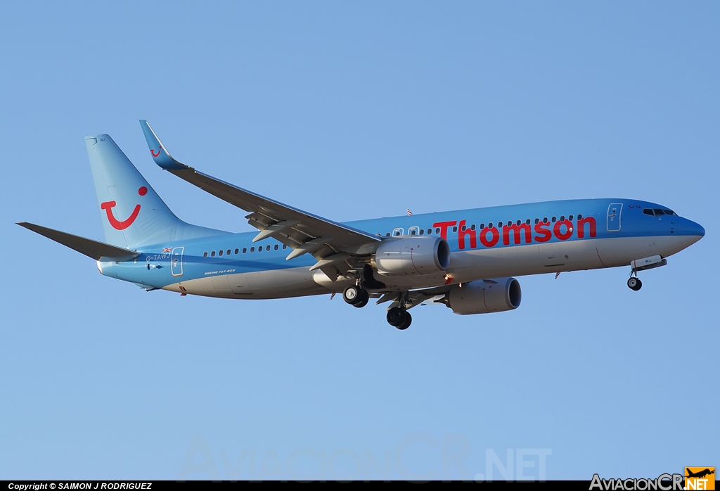 G-TAWJ - Boeing 737-8K5 - Thomson Airways