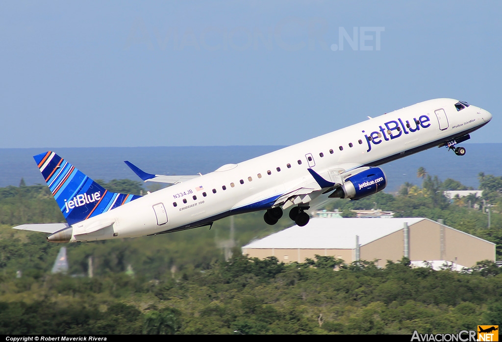 N334JB - Embraer 190-100IGW - Jet Blue