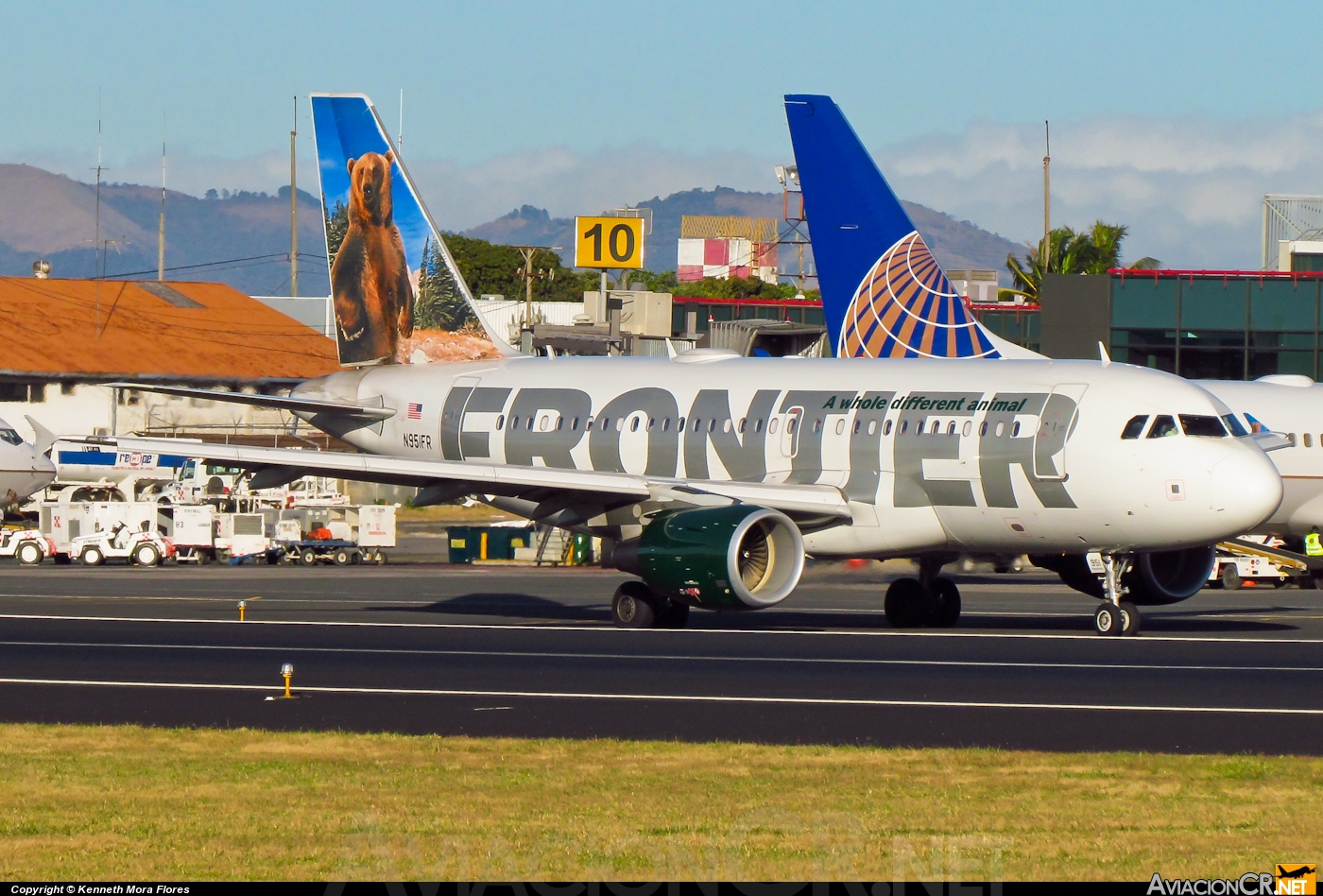 N951FR - Airbus A319-112 - Frontier Airlines