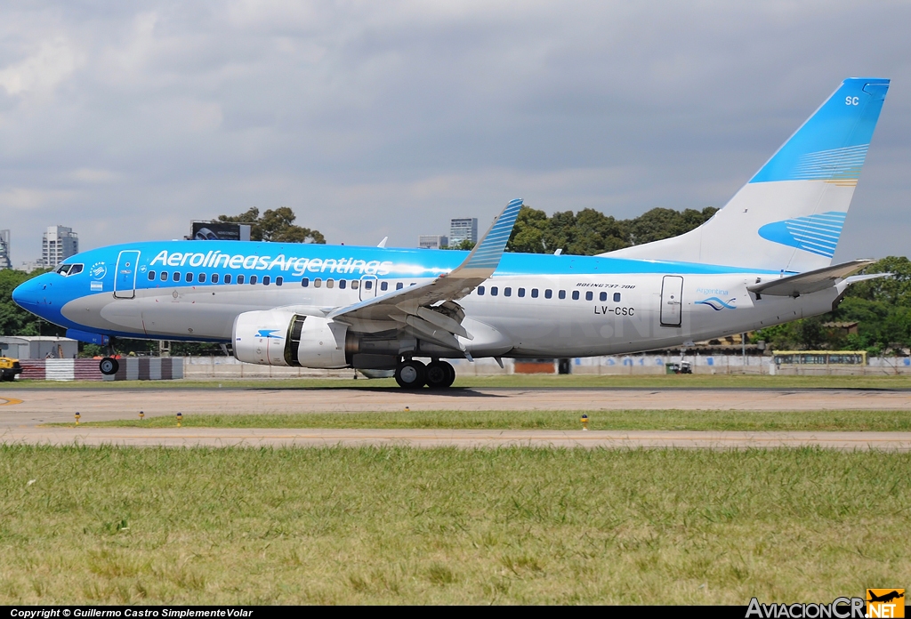 LV-CSC - Boeing 737-7Q8 - Aerolineas Argentinas