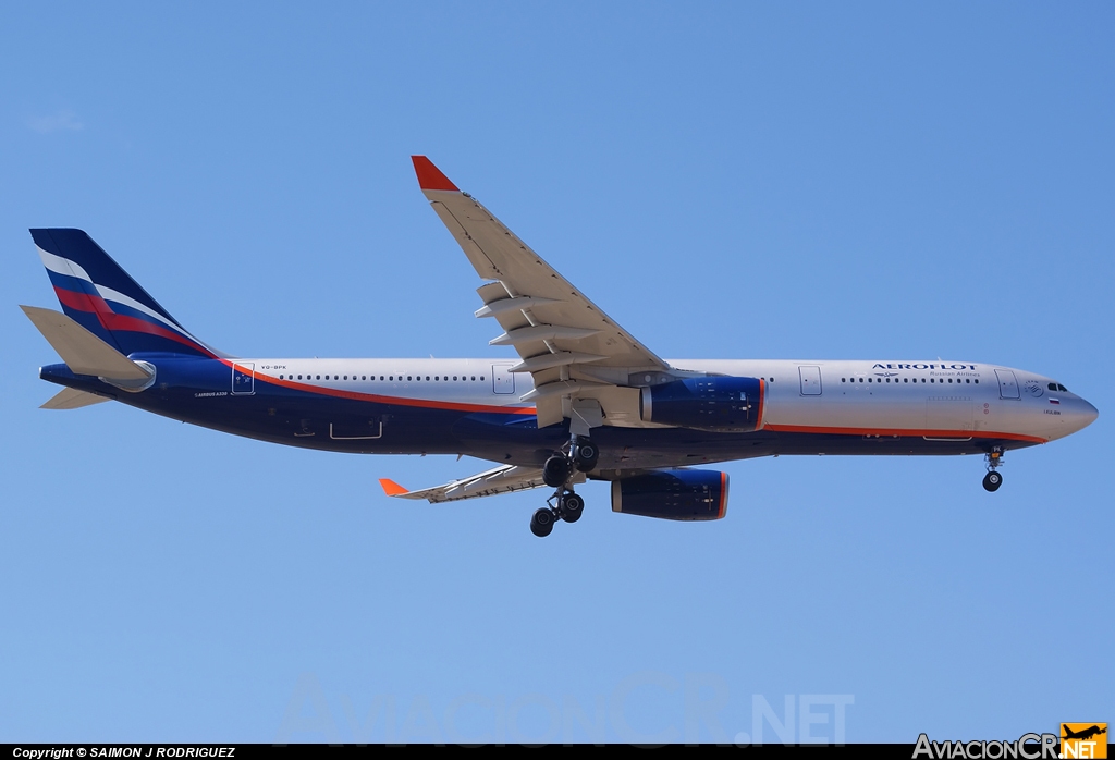 VQ-BPK - Airbus A330-343X - Aeroflot
